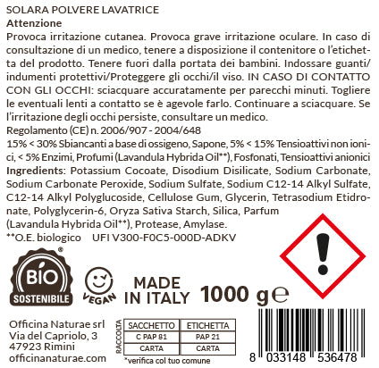 Detersivo Polvere Lavatrice Ecologico Concentrato