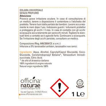 Detergente Universale Concentrato senza profumo
