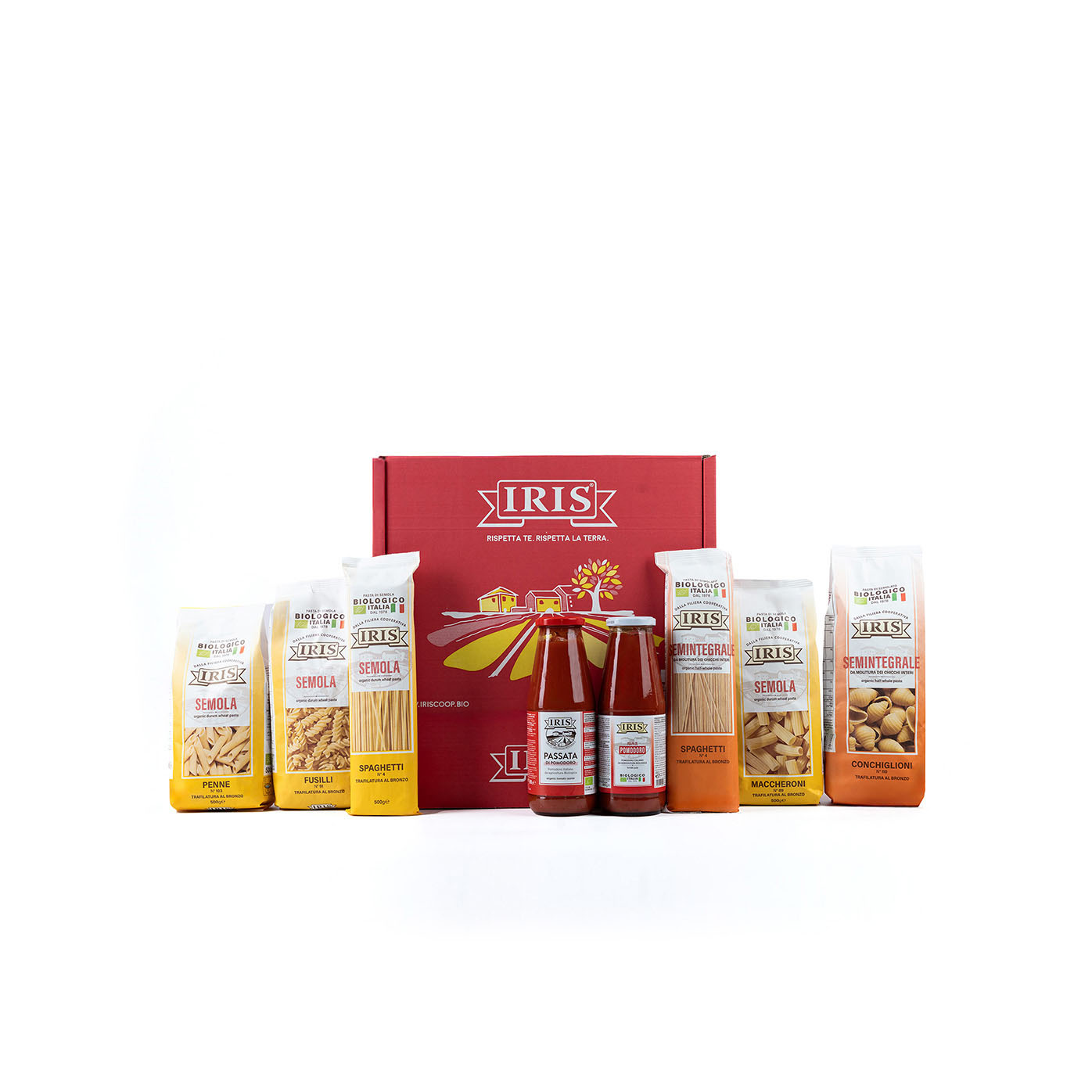 Confezione natalizia pasta Iris e polpa di pomodoro Iris