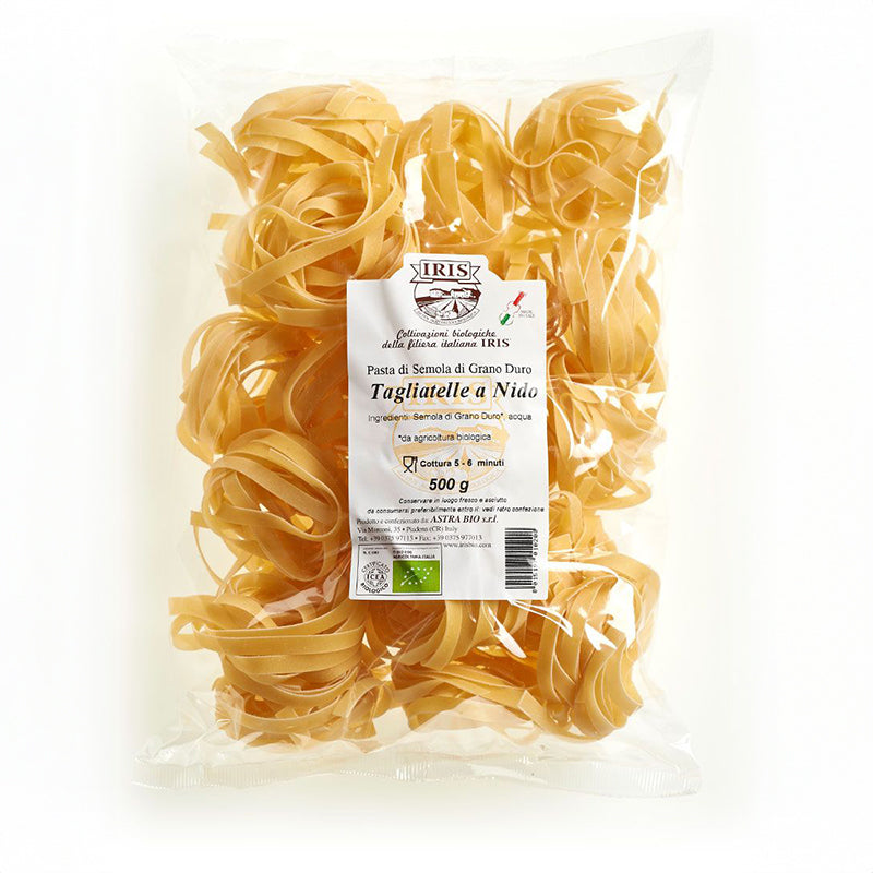 IRIS Bio Tagliatelle nests made from organic durum wheat semolina
