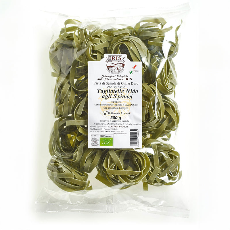 IRIS Bio Green Tagliatelle Nests with spinach