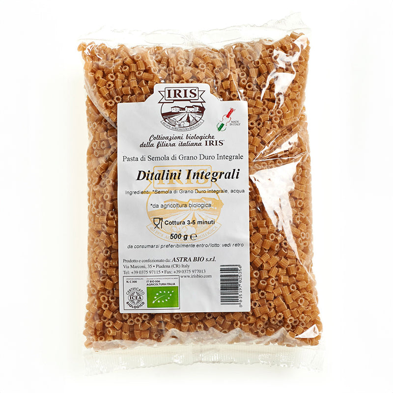 IRIS Bio Ditalini wholewheat durum wheat semolina