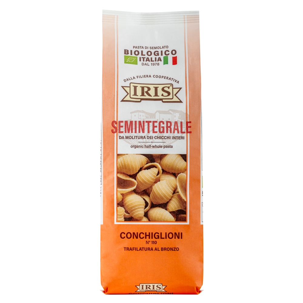 IRIS Bio Conchiglioni semi-wholewheat durum wheat semolina