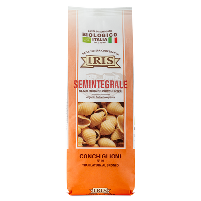 IRIS Bio Conchiglioni semi-wholewheat durum wheat semolina