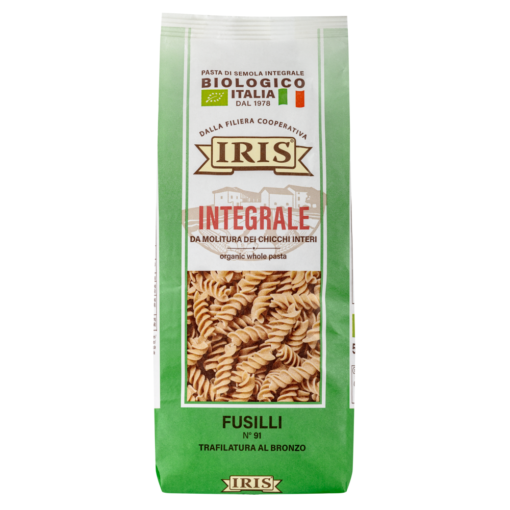 IRIS Bio Fusilli made from organic wholewheat durum wheat semolina