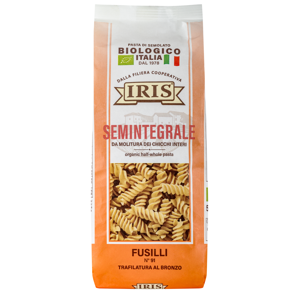 IRIS Bio Fusilli made from semi-wholegrain durum wheat semolina