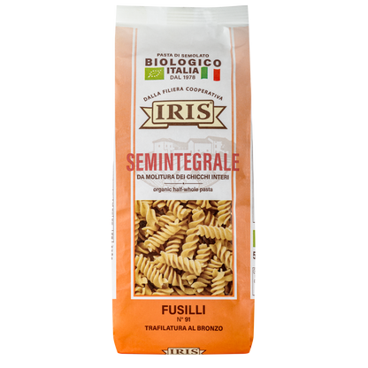 IRIS Bio Fusilli made from semi-wholegrain durum wheat semolina