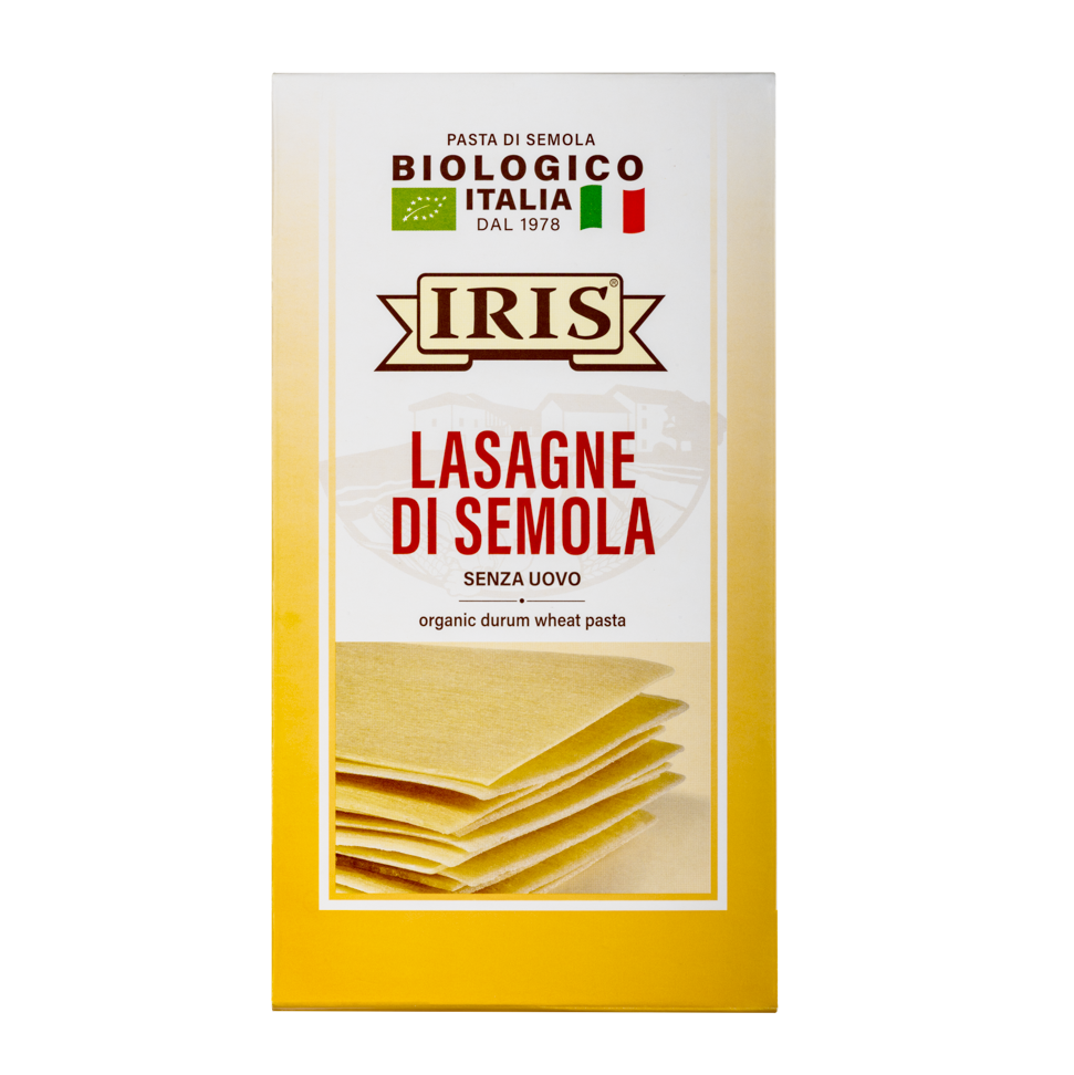 IRIS Bio Lasagne sheets made from organic durum wheat semolina