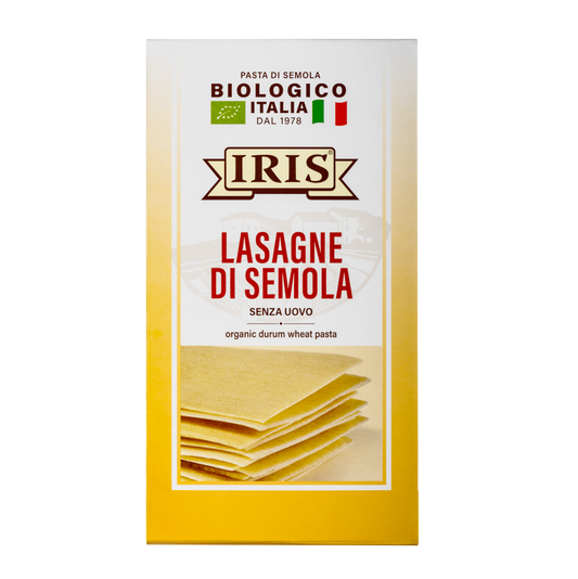 IRIS Bio Lasagne sheets made from organic durum wheat semolina