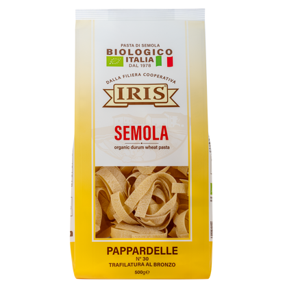 IRIS Bio Pappardelle nests made from durum wheat semolina