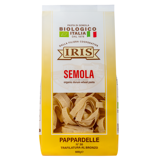 IRIS Bio Pappardelle nests made from durum wheat semolina