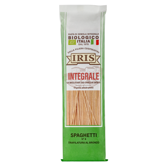 IRIS Bio Wholemeal spaghetti made from organic durum wheat semolina