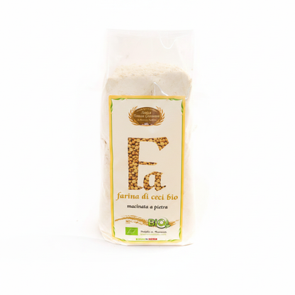 Farina di Ceci macinata a pietra biologica 1kg - sfondo bianco quadrato