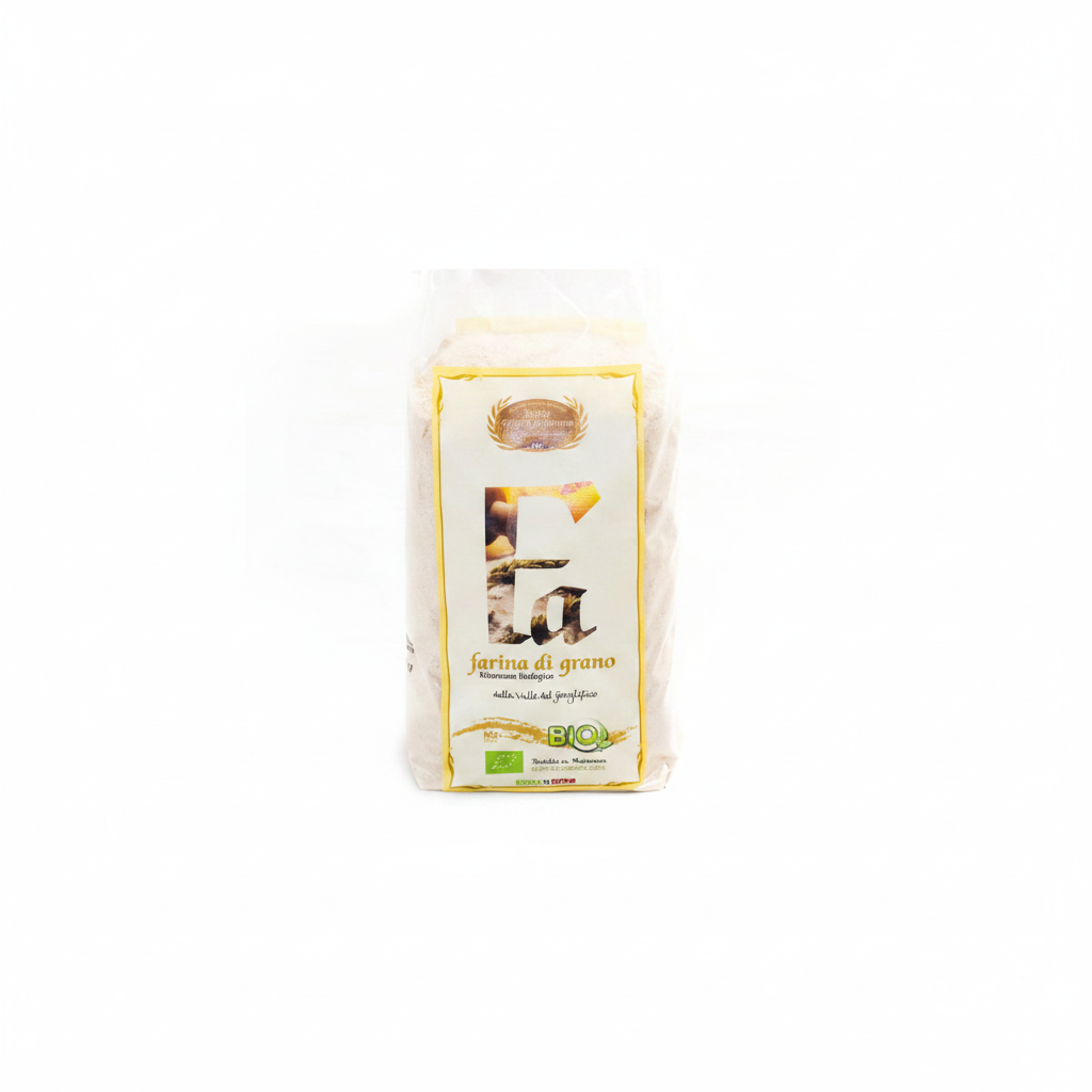 Farina di Khorasan - sfondo bianco quadrato
