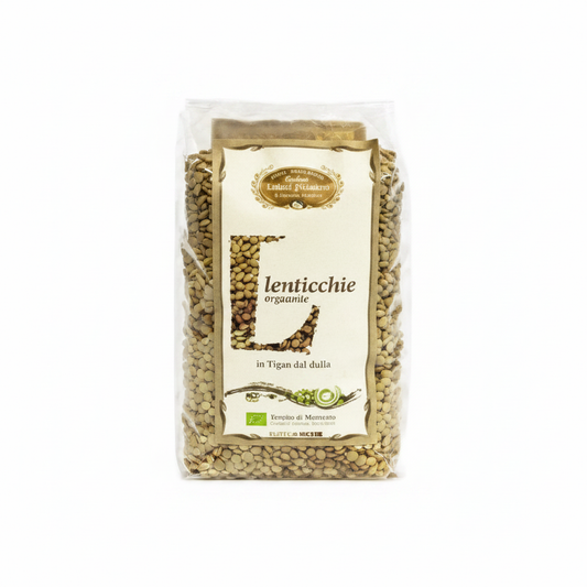 Lenticchie biologiche 500g - sfondo bianco quadrato