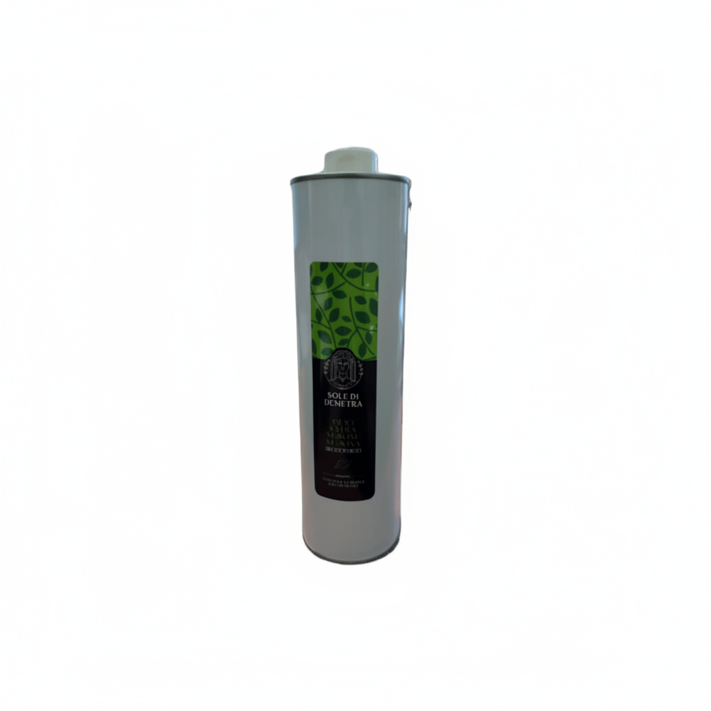 Olio extravergine di oliva biologico 1 litro - sfondo bianco quadrato