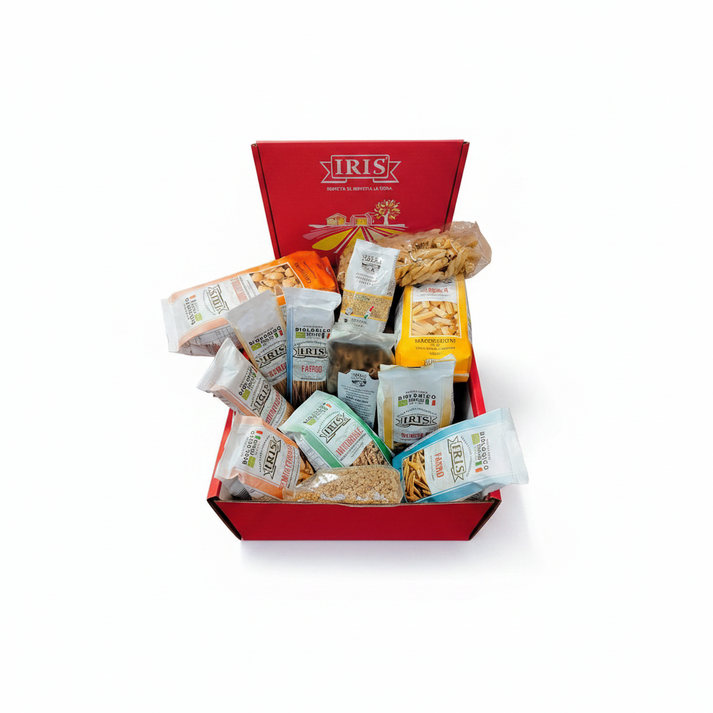 Pacco pasta soci agricoltori IRIS bio - sfondo bianco quadrato
