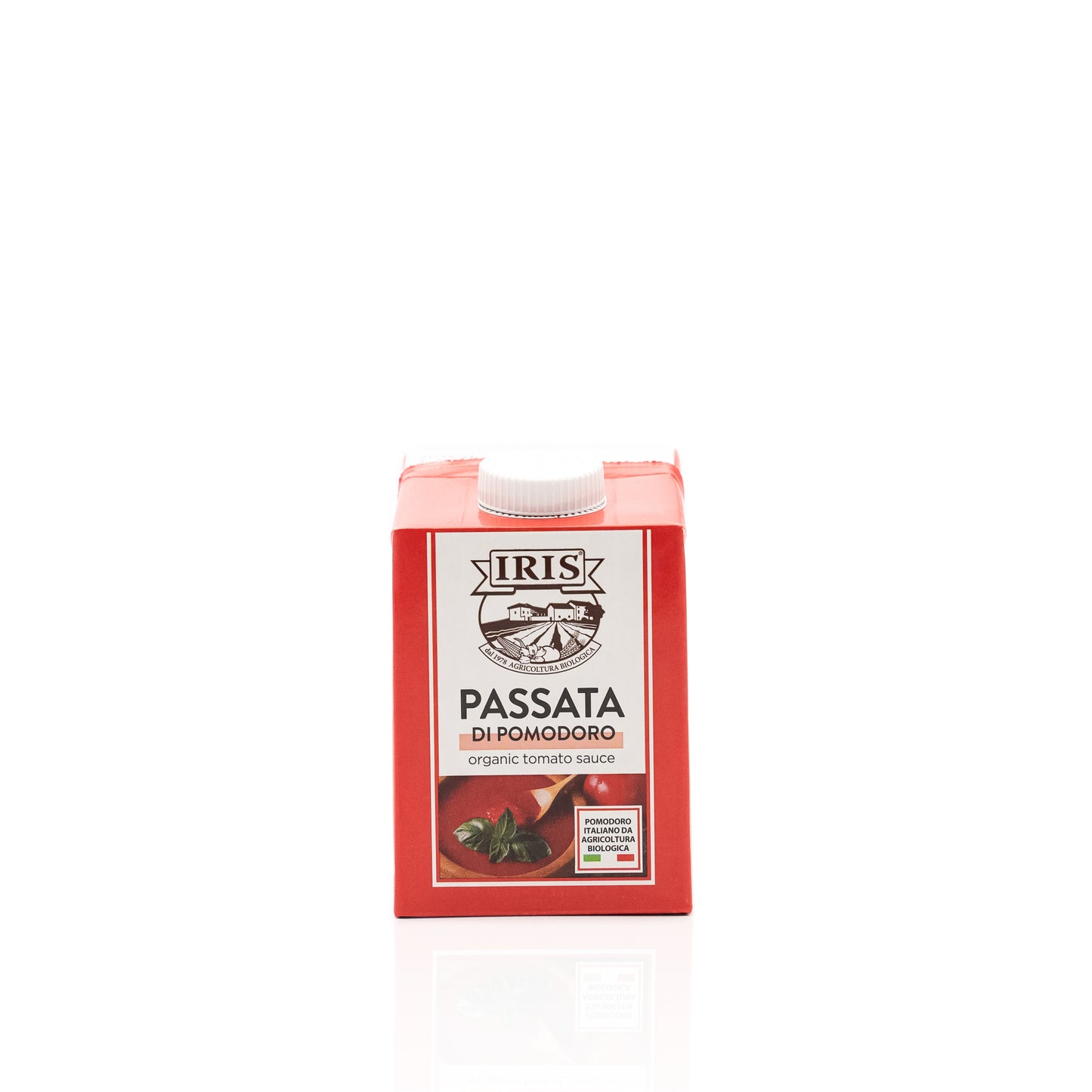 IRIS organic tomato puree in brick