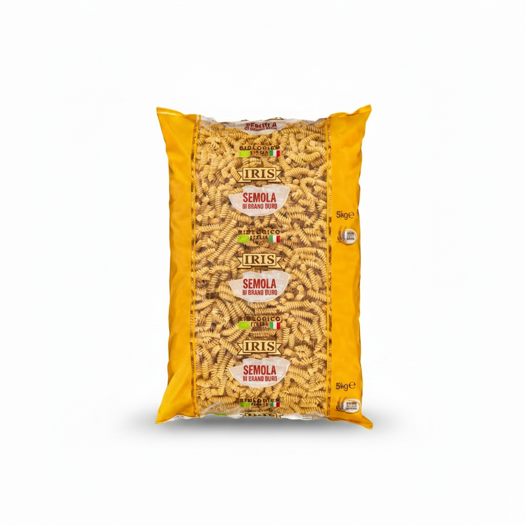 Spirelli semola 5kg - soggetto ridotto sfondo bianco