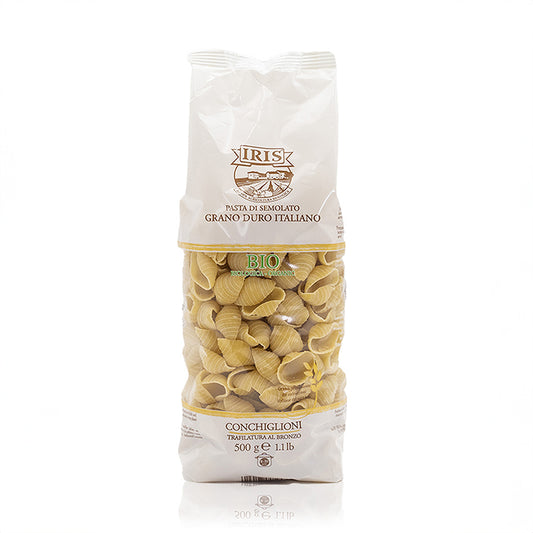 IRIS Bio Conchiglioni semi-wholewheat durum wheat semolina