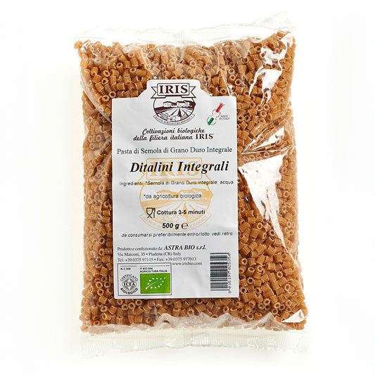 IRIS Bio Ditalini wholewheat durum wheat semolina