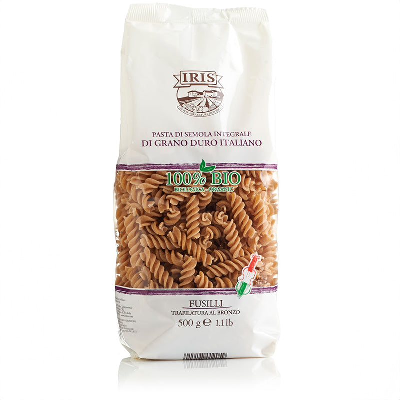 IRIS Bio Fusilli made from organic wholewheat durum wheat semolina