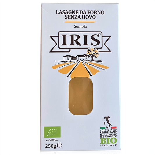 IRIS Bio Lasagne sheets made from organic durum wheat semolina