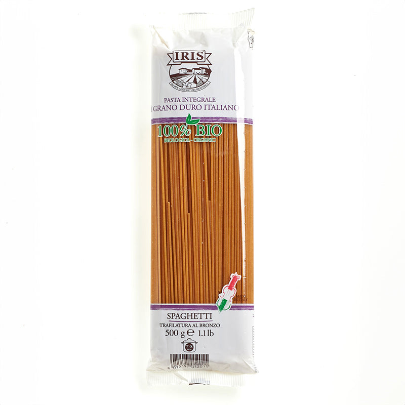 IRIS Bio Wholemeal spaghetti made from organic durum wheat semolina